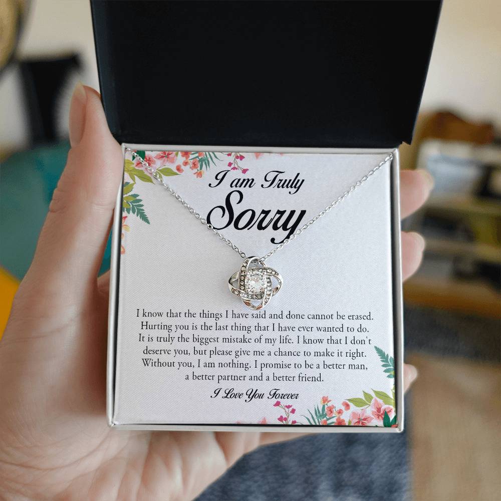 I Am Truly Sorry, Love Knot Necklace