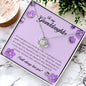 To My Granddaughter "I Will Always Love You" Love Knot Necklace