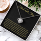 Love Knot Necklace - Through Thick and Thin