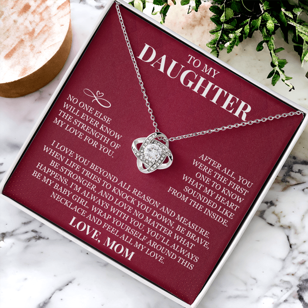 To My Daughter - Love Knot Necklace