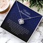Happy Anniversary, Love Knot Necklace, Jewelry with Gift Box