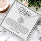 To My Mom On My Wedding Day, Love Knot Necklace, Bride to Mom Gift