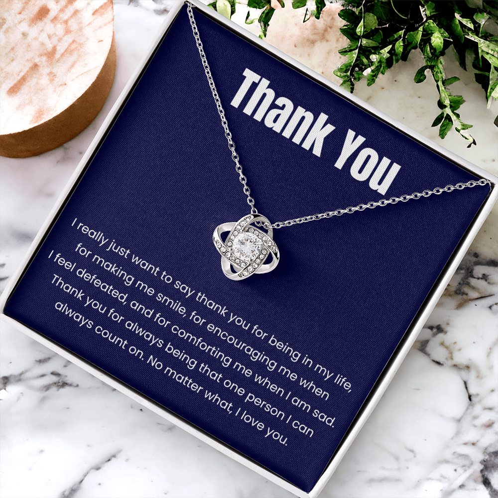 Love Knot Necklace - Thank You