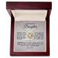 To My Beautiful Daughter "Always Keep Me In Your Heart" Love Knot Necklace