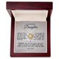 To My Beautiful Daughter "Always Keep Me In Your Heart" Love Knot Necklace