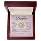 To My Beautiful Daughter "You Will Be One of The Most Beautiful Chapters" Love Knot Necklace