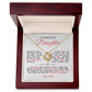 To My Beautiful Daughter "Always Keep Me In Your Heart" Love Knot Necklace