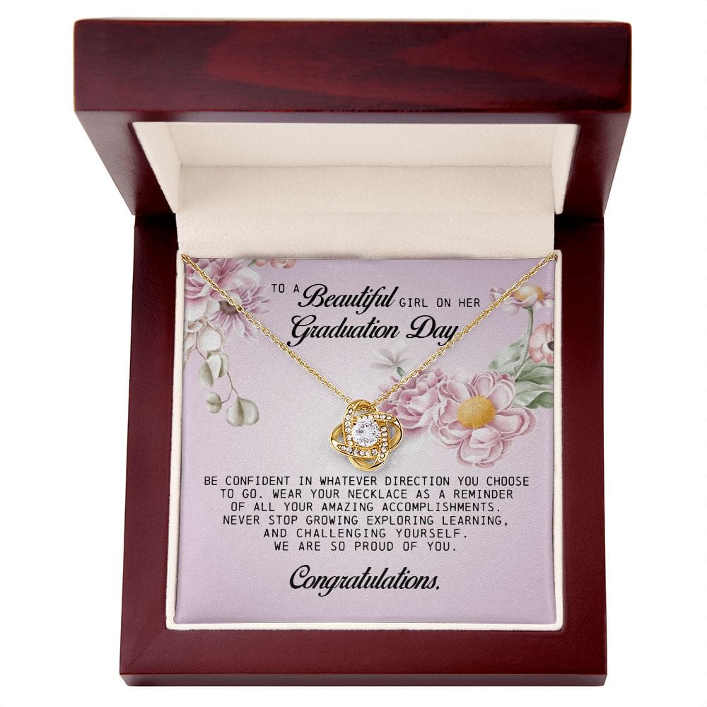 To a Beautiful Girl on Her Graduation Day, Love Knot Necklace