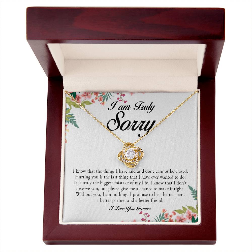 I Am Truly Sorry, Love Knot Necklace