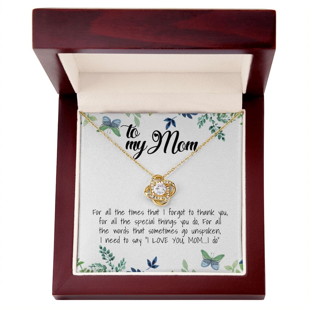 To My Mom, Love Knot Necklace