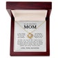 To My Beautiful Mom "I Love You" Love Knot Necklace