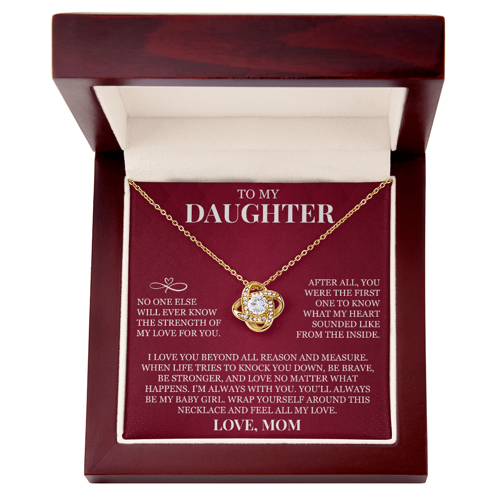 To My Daughter - Love Knot Necklace