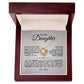 To My Daughter "You Will Always Be Loved" Love Knot Necklace