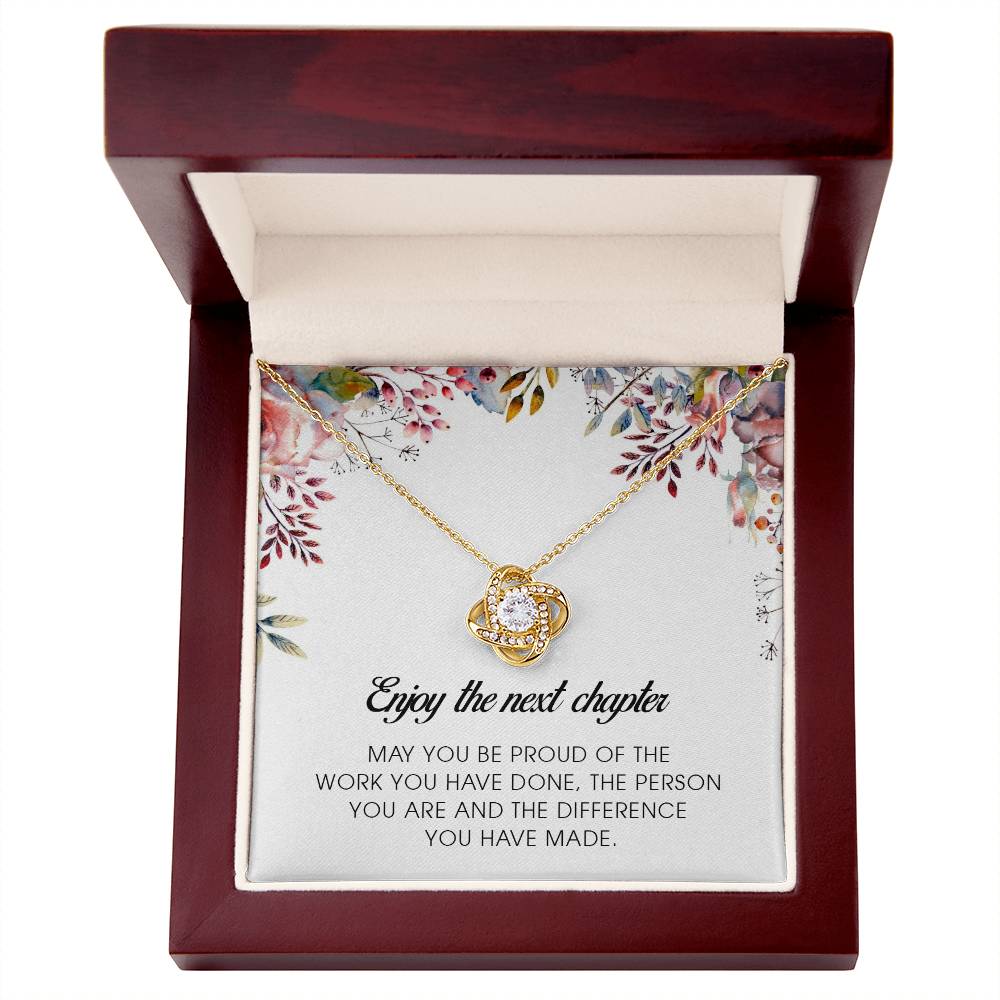 Enjoy The Next Chapter, Love Knot Necklace