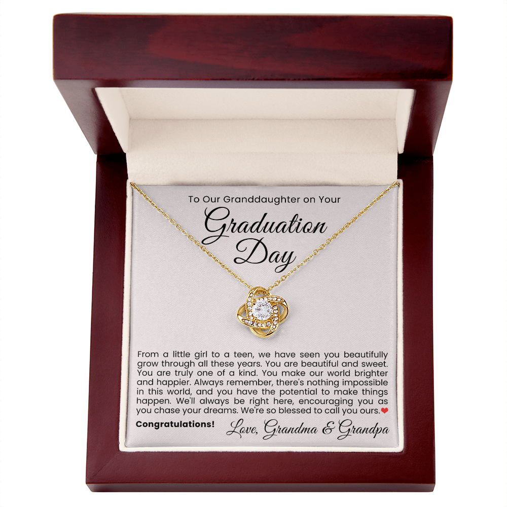 Love Knot Necklace - To Our Granddaughter on Your Graduation Day
