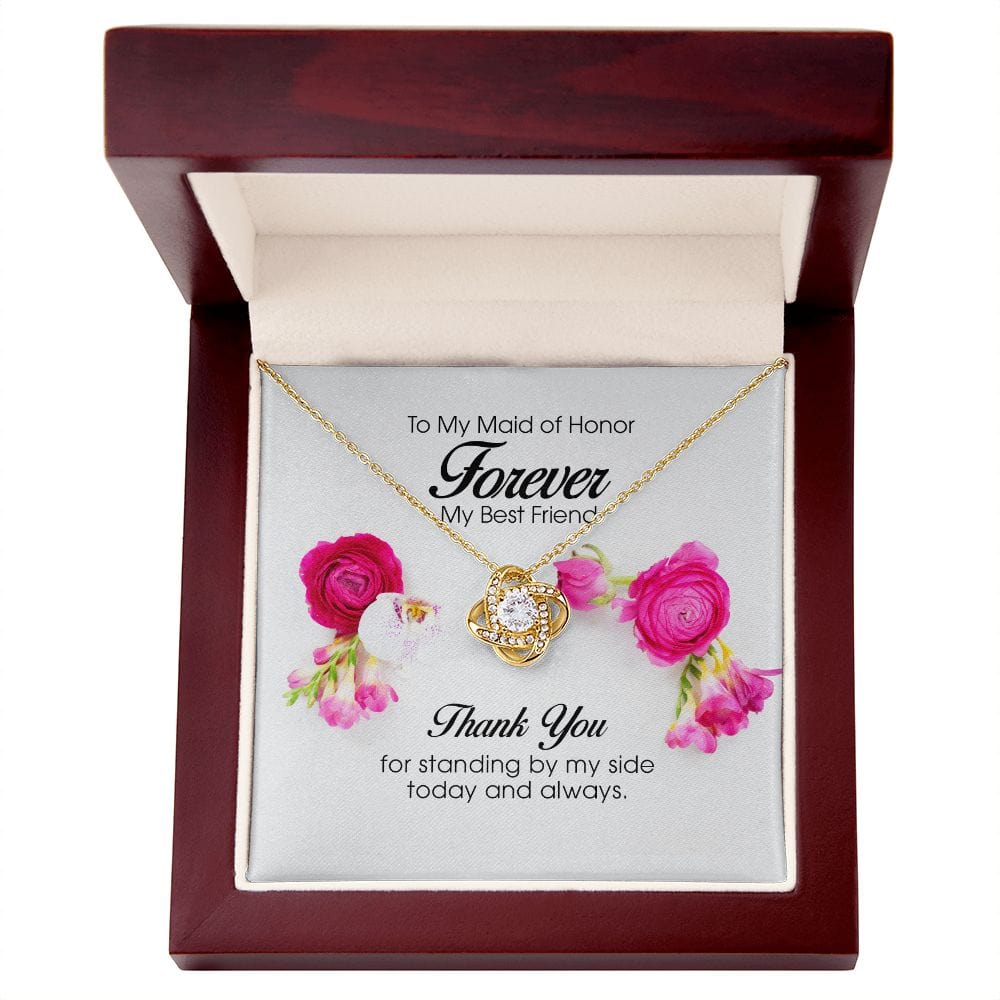 To My Maid of Honor, Love Knot Necklace
