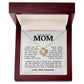 To My Beautiful Mom "You Mean The World To Me" Love Knot Necklace