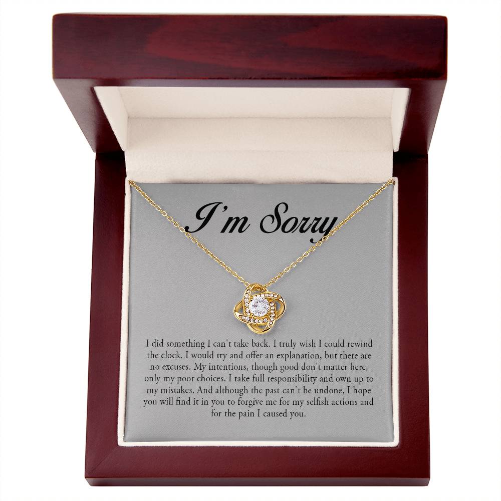I Am Sorry, Love Knot Necklace