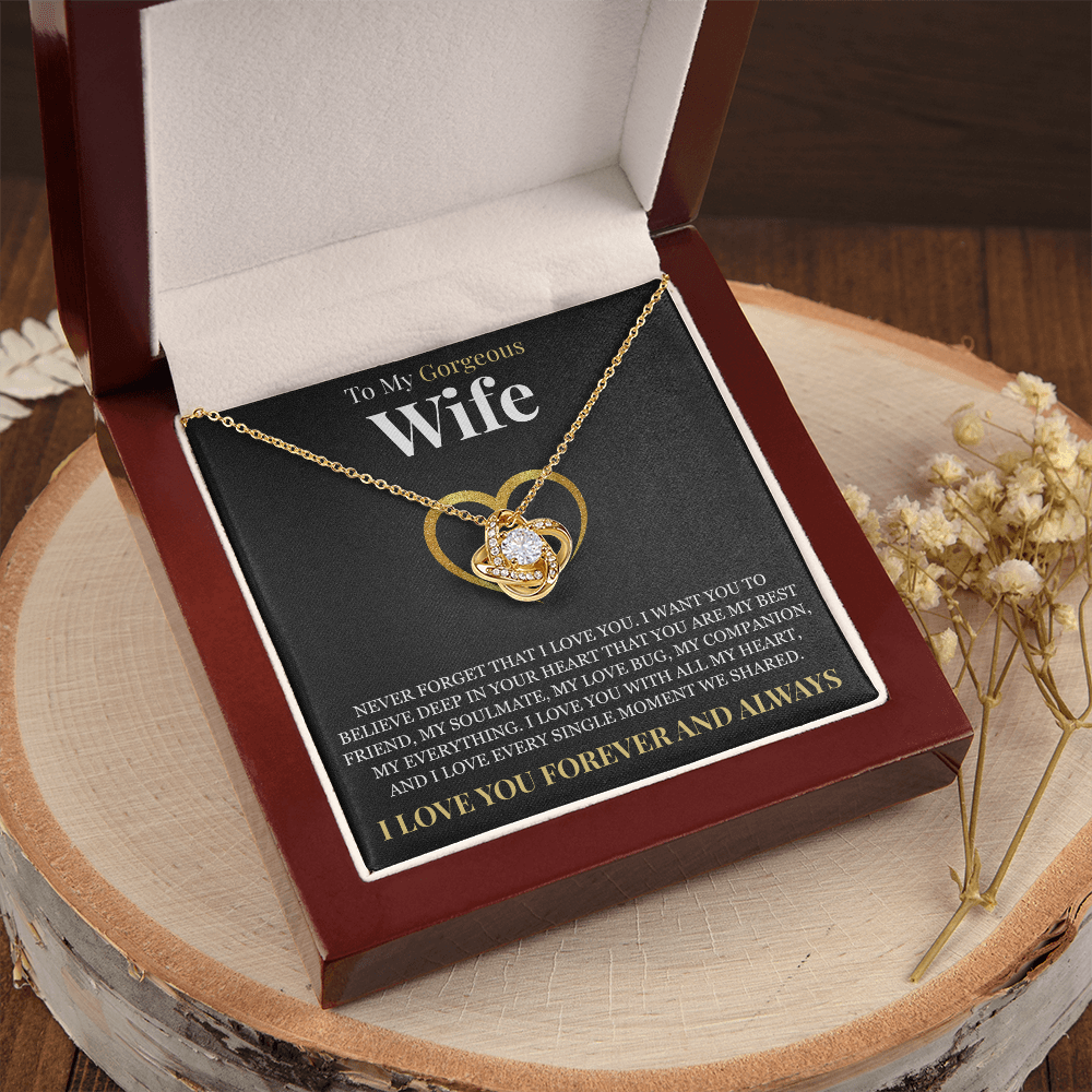 Love Knot Necklace - To My Wife "Never Forget That I Love You"
