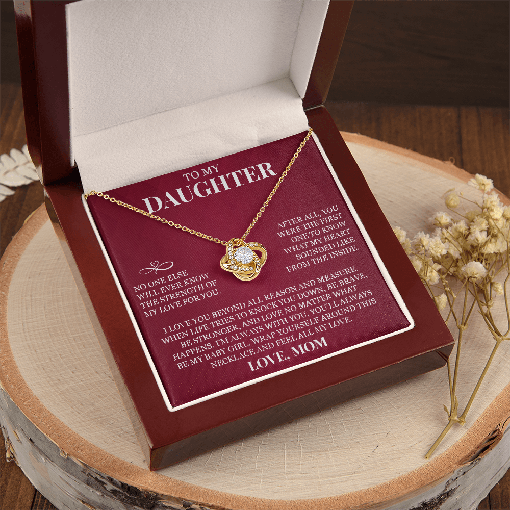 To My Daughter - Love Knot Necklace