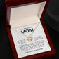 To My Beautiful Mom "You Are The World" Love Knot Necklace