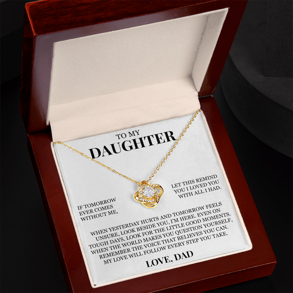 To My Daughter "I Loved You With All I Had" Love Knot Necklace