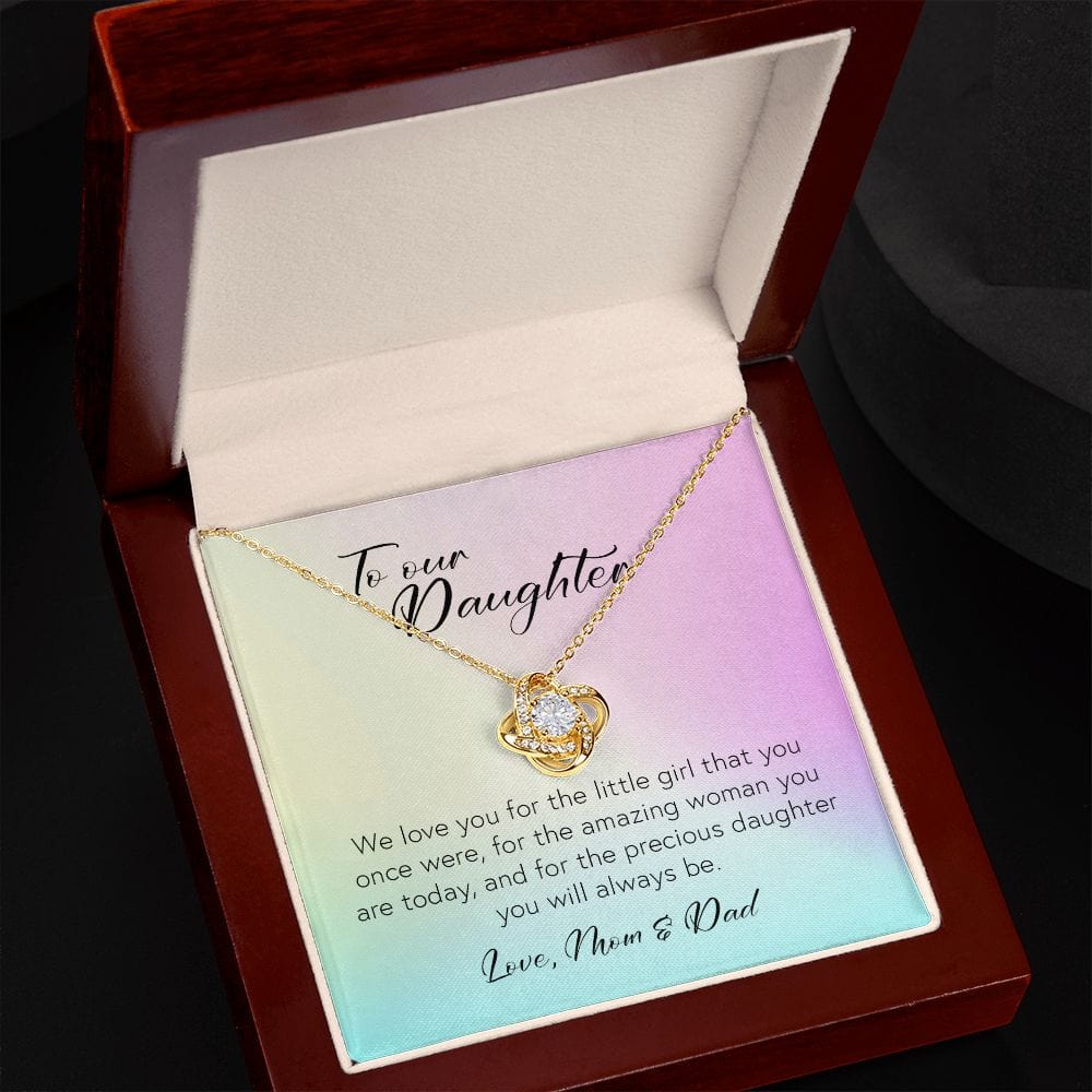 To Our Daughter, Love Knot Necklace