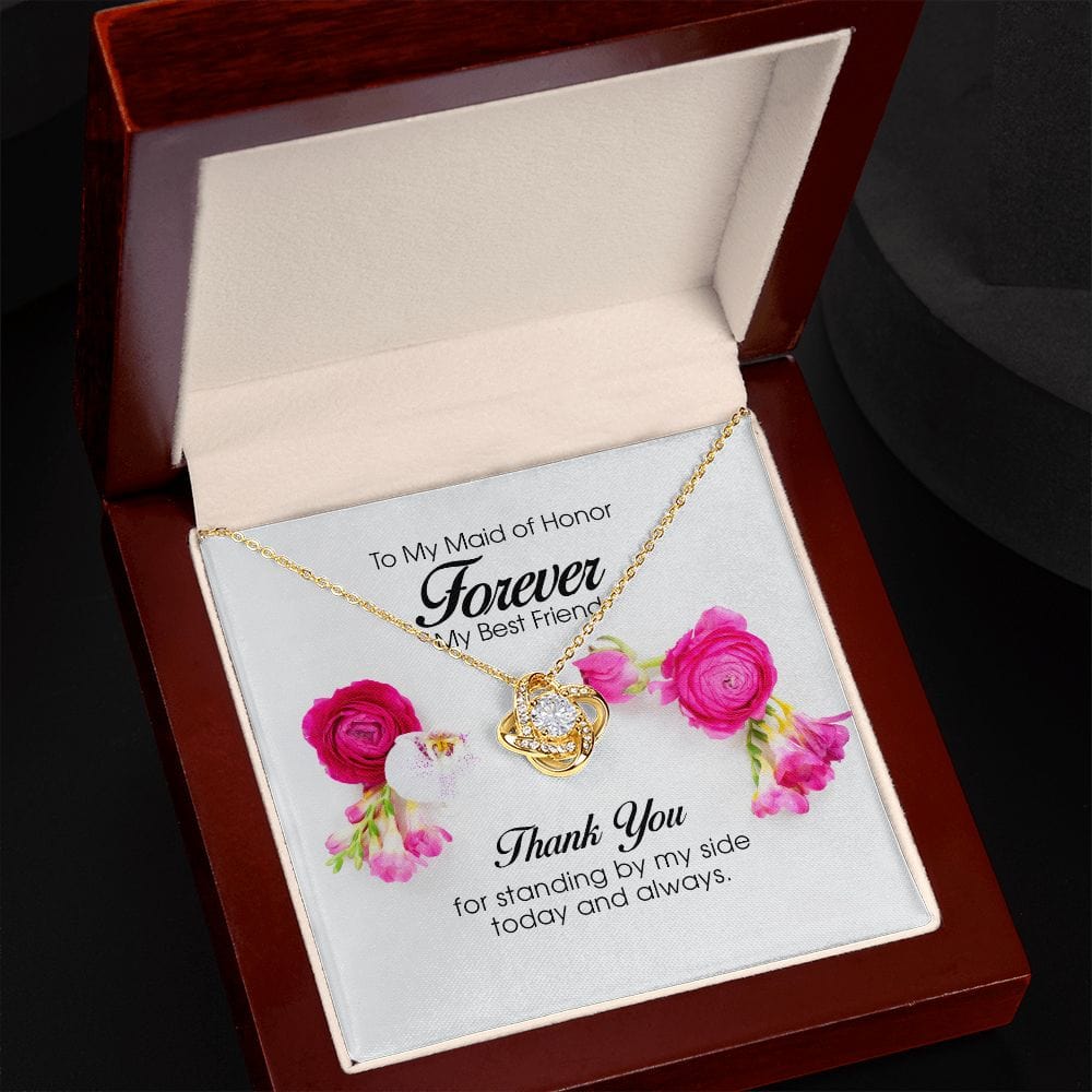 To My Maid of Honor, Love Knot Necklace