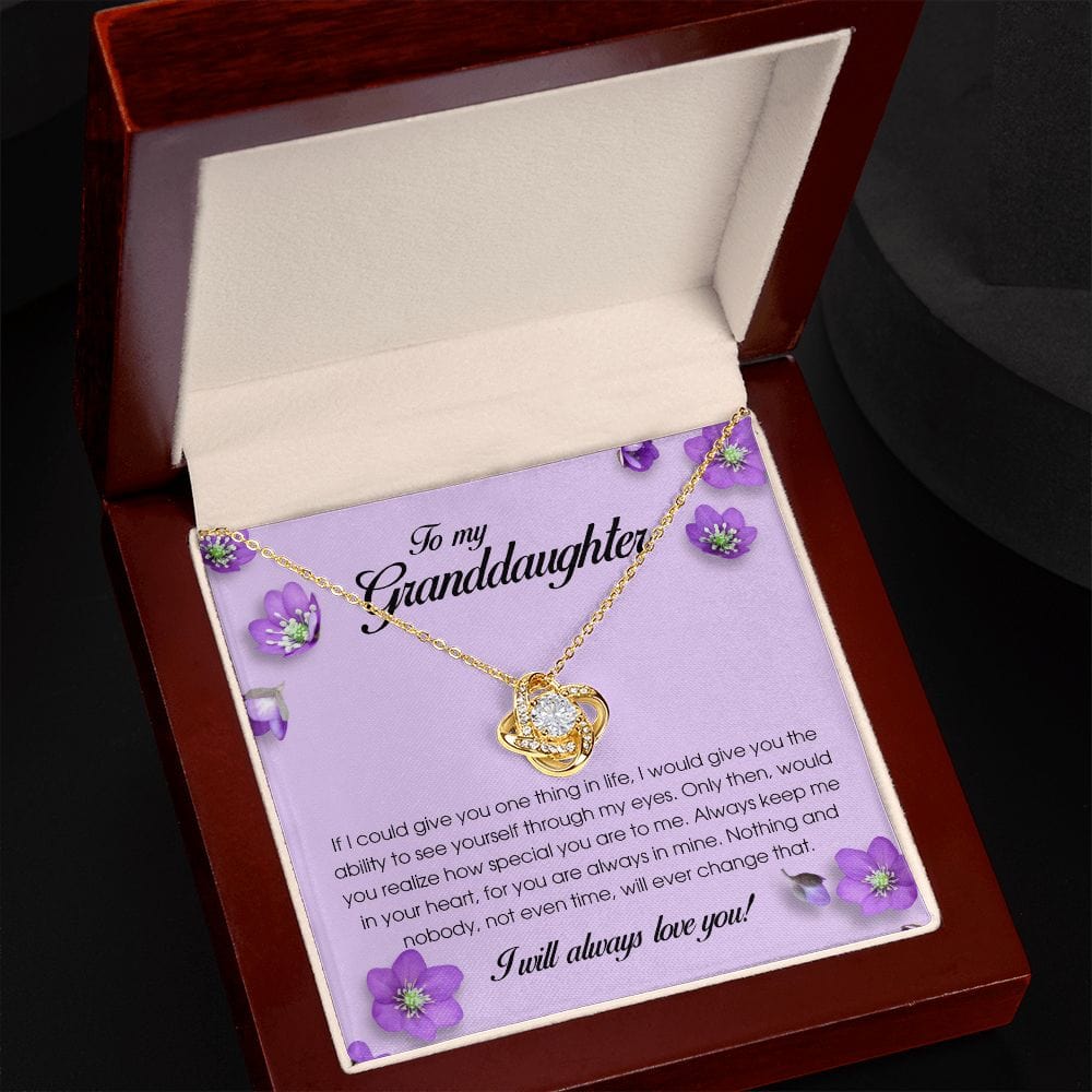 To My Granddaughter, Love Knot Necklace