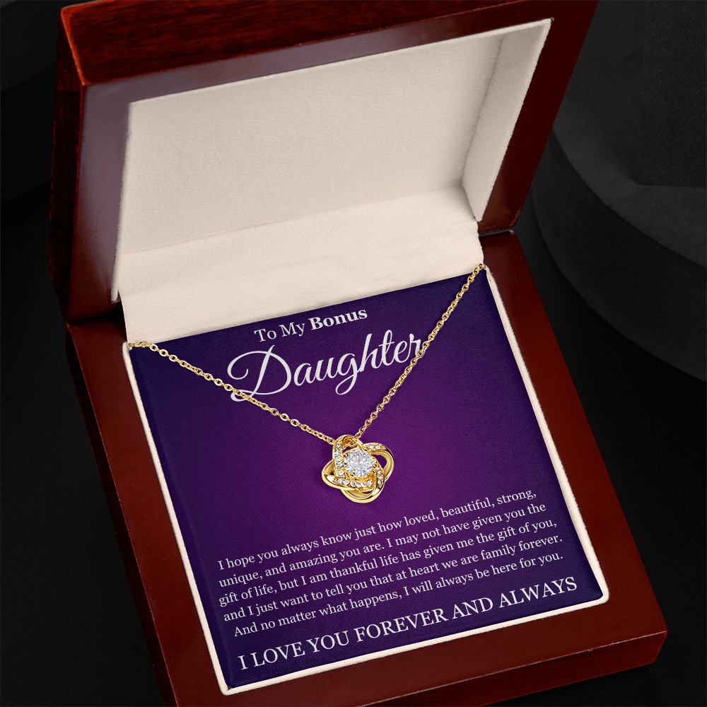 Love Knot Necklace - To My Bonus "I Love You Forever and Always"