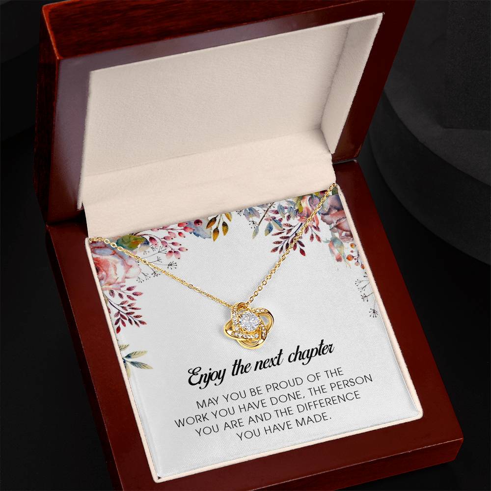 Enjoy The Next Chapter, Love Knot Necklace