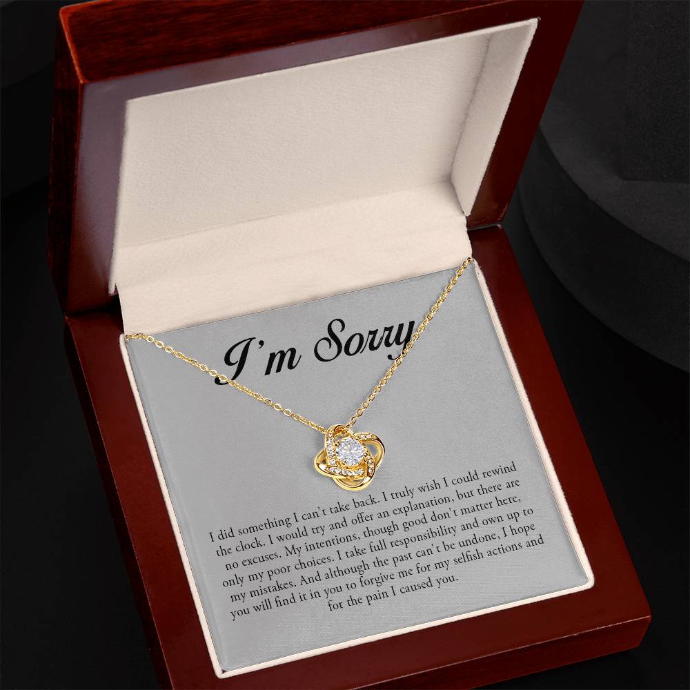 I Am Sorry, Love Knot Necklace