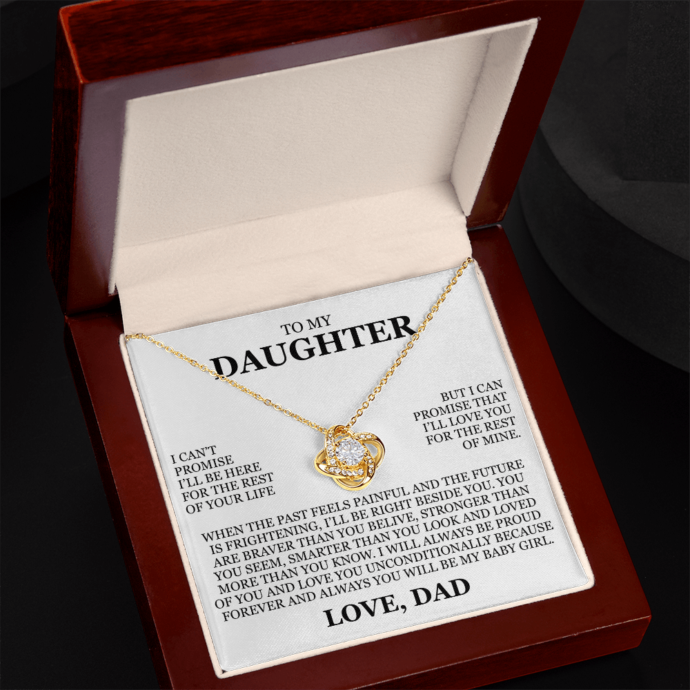 To My Daughter "I Will Always Be Proud of You" Love Knot Necklace