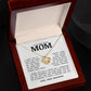 To My Beautiful Mom "You Mean The World To Me" Love Knot Necklace