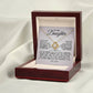 To My Daughter "You Are Loved More Than You Know" Love Knot Necklace