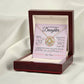To My Beautiful Daughter "You Will Be One of The Most Beautiful Chapters" Love Knot Necklace