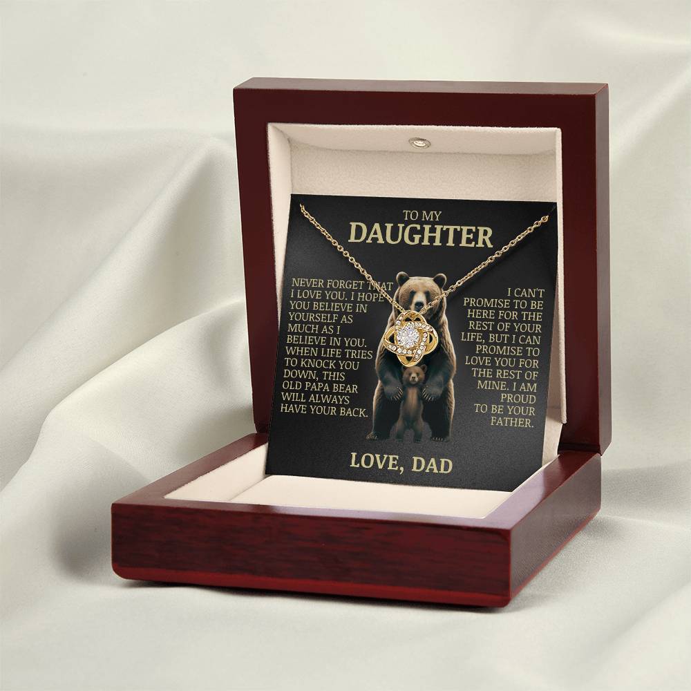 To My Daughter "Never Forget That I Love You" Necklace