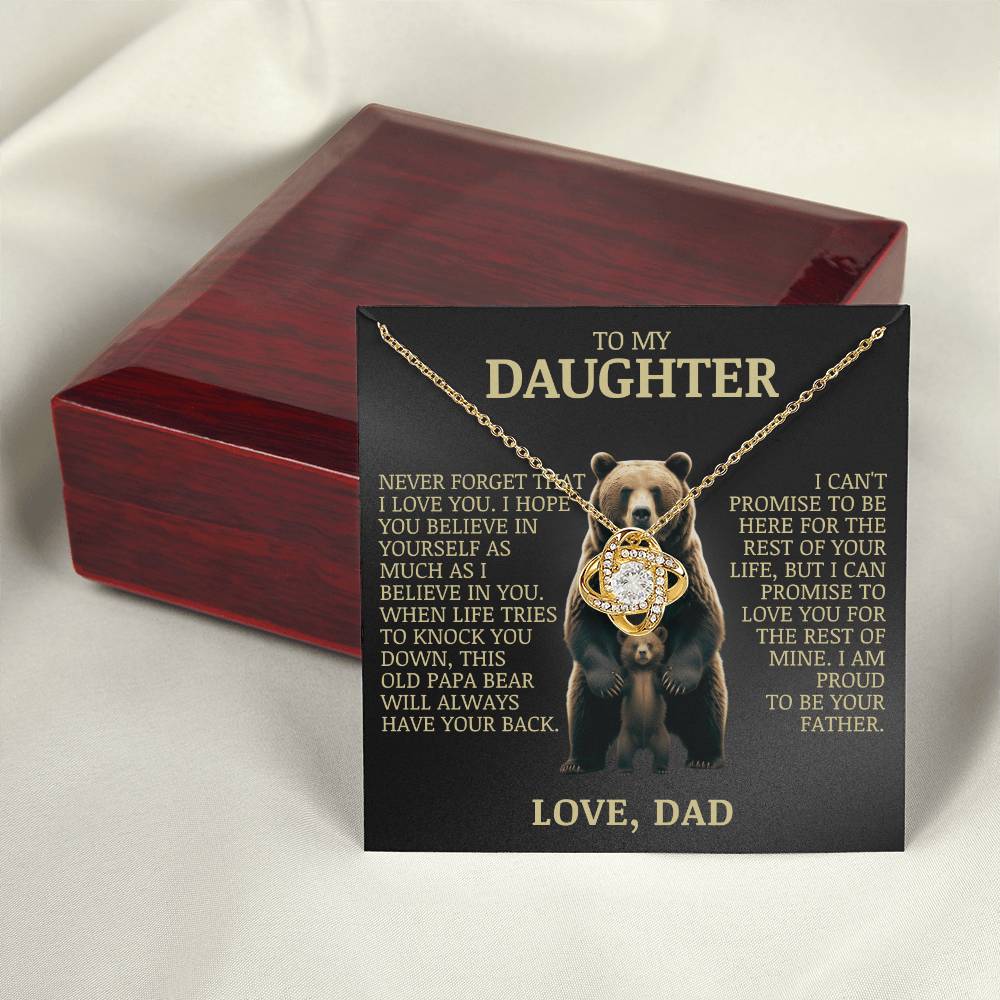 To My Daughter "Never Forget That I Love You" Necklace