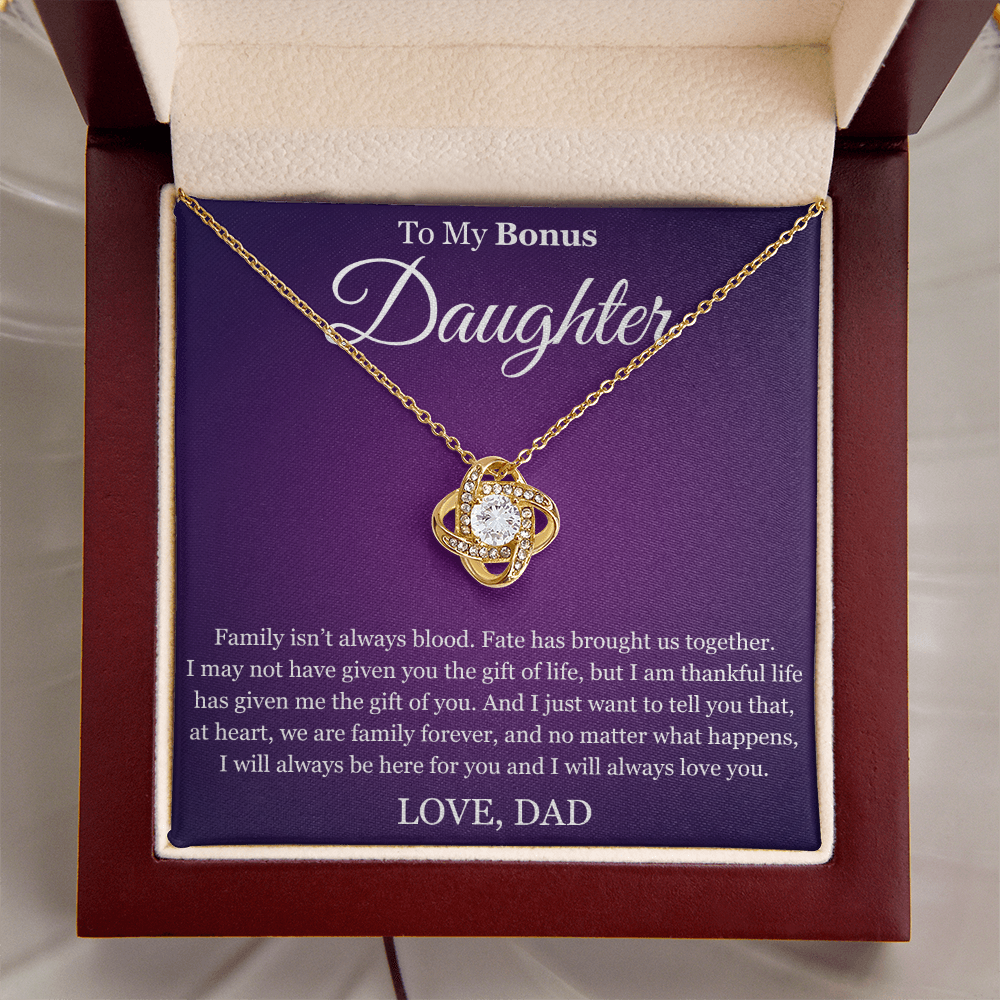 Love Knot Necklace - To My Bonus Daughter
