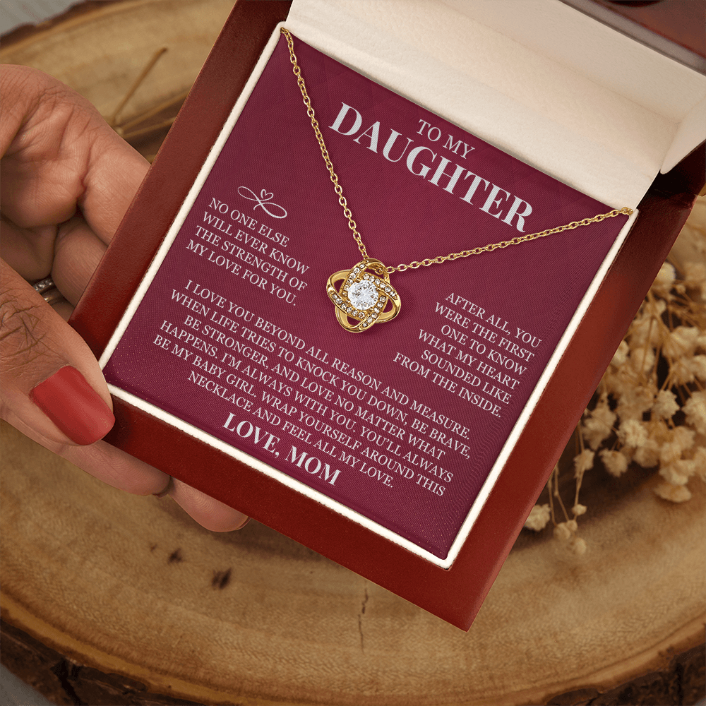 To My Daughter - Love Knot Necklace