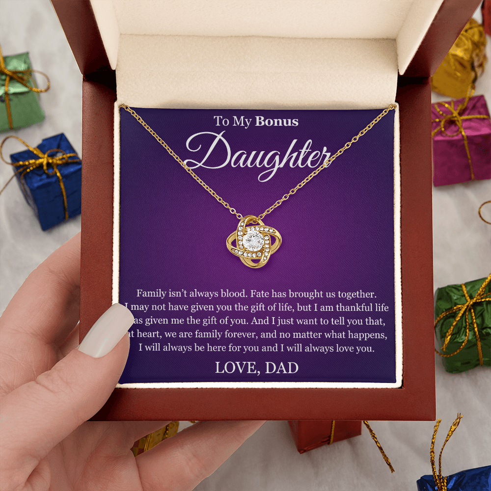 Love Knot Necklace - To My Bonus Daughter