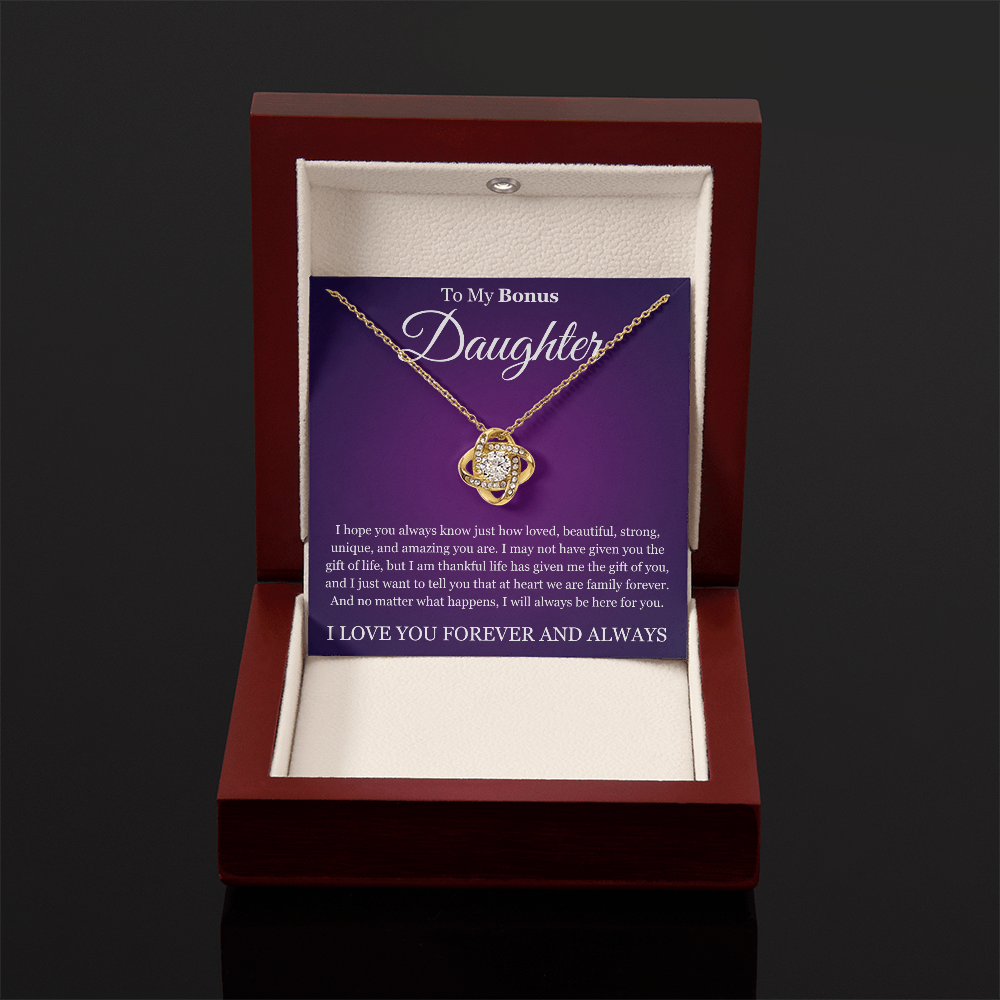 Love Knot Necklace - To My Bonus "I Love You Forever and Always"
