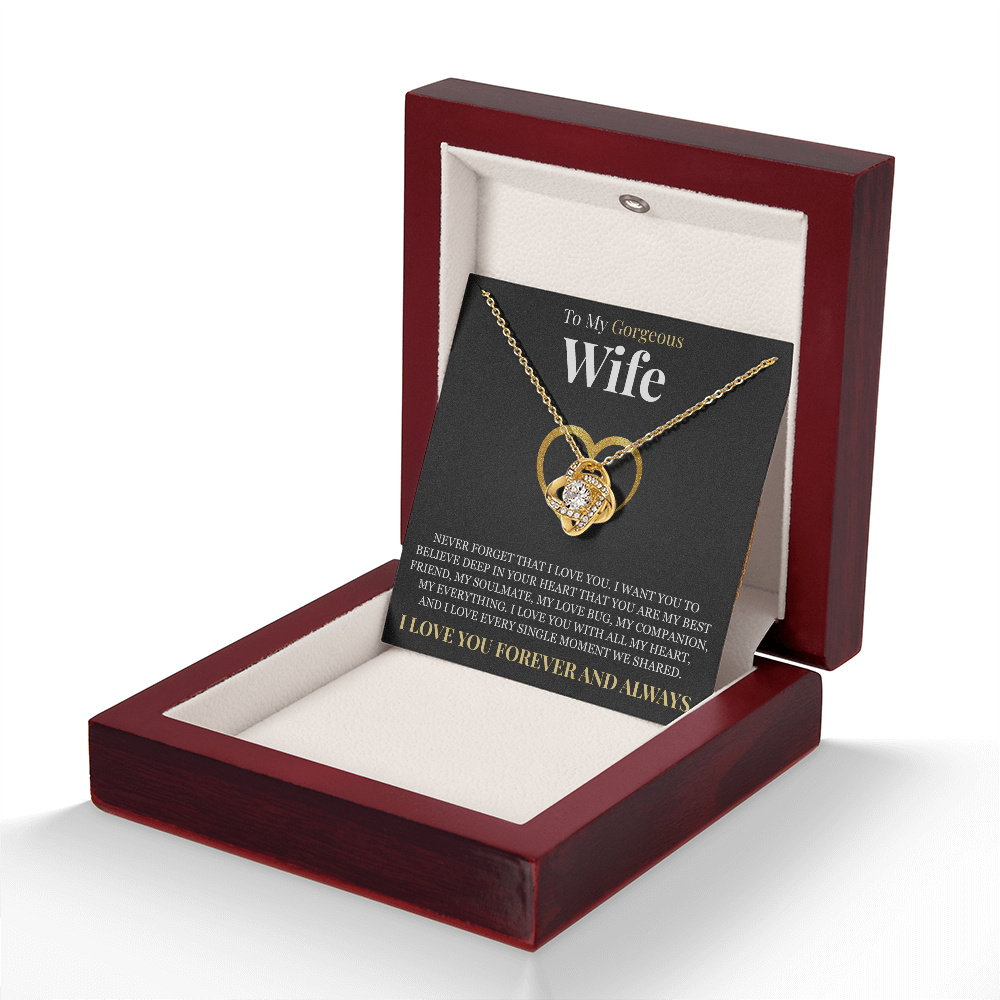 Love Knot Necklace - To My Wife "Never Forget That I Love You"