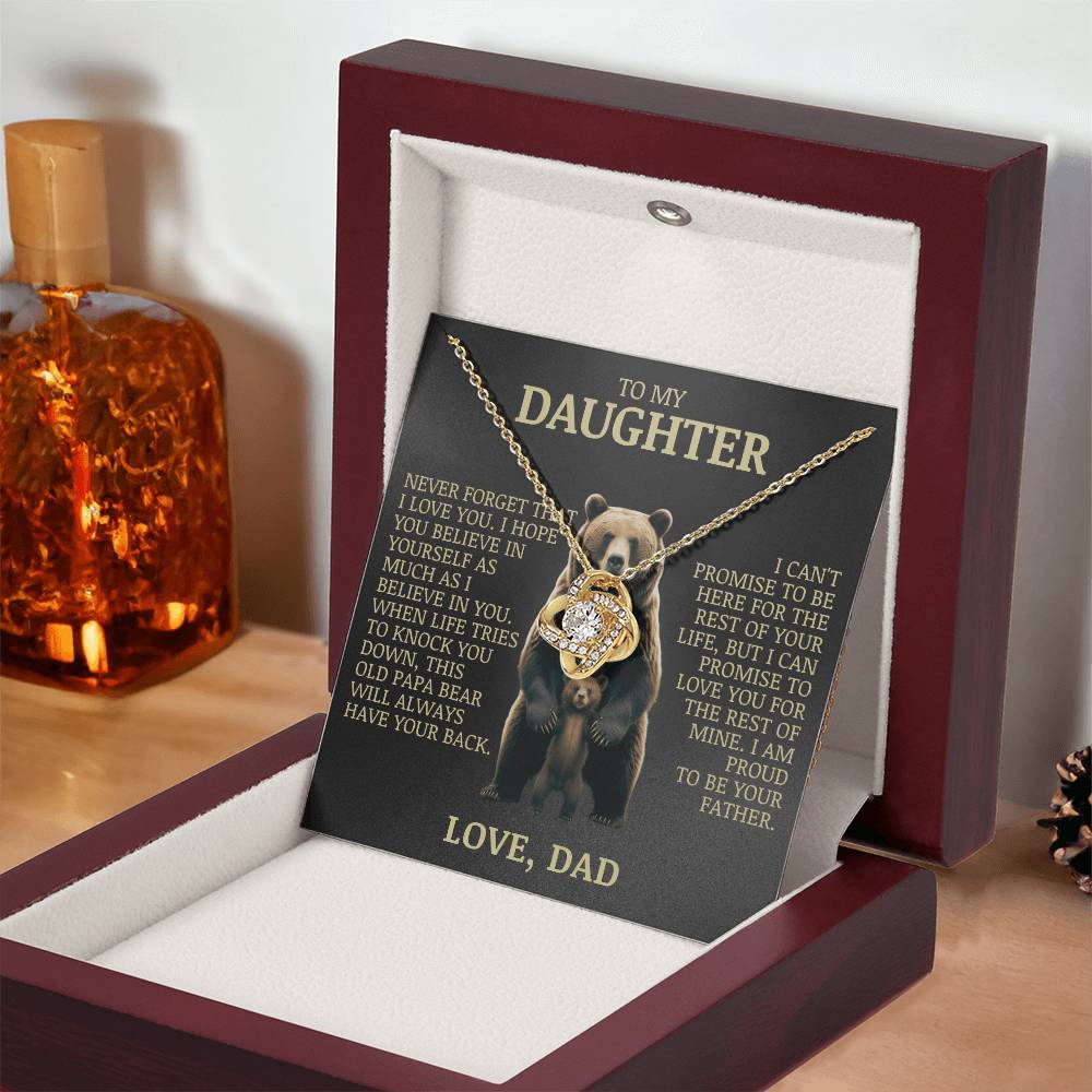 To My Daughter "Never Forget That I Love You" Necklace