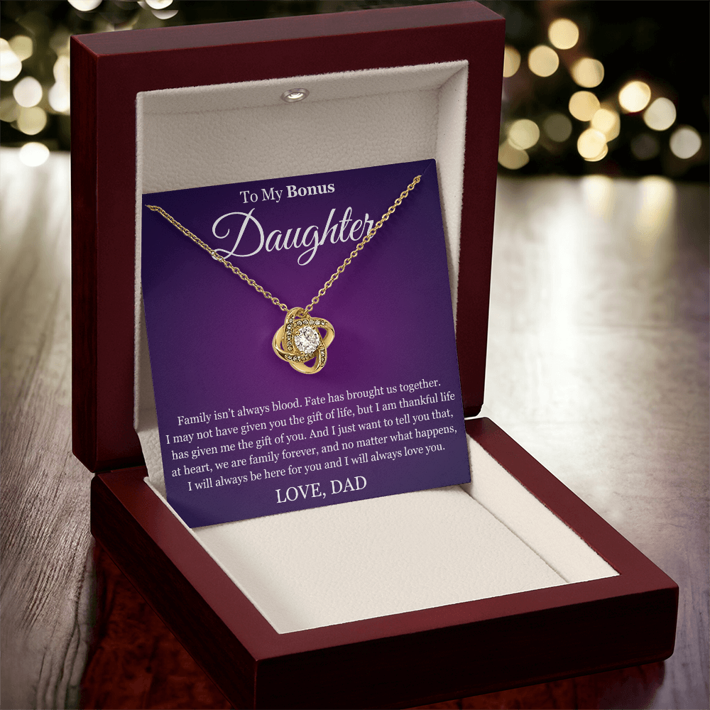 Love Knot Necklace - To My Bonus Daughter