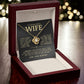 To My Beautiful Wife "I Can't Live Without You" Love Knot Necklace