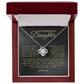 To My Beautiful Daughter "I Will Forever Be Here For You" Love Knot Necklace