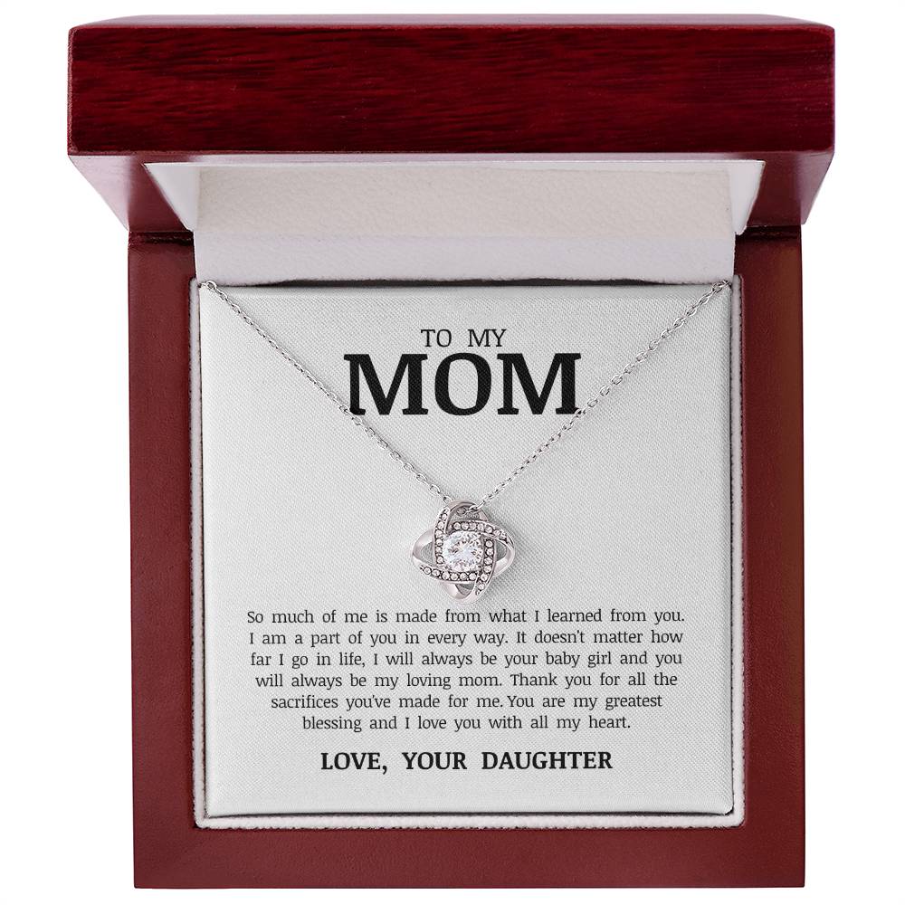 To My Mom - Love Knot Necklace