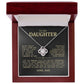 To My Daughter, Straighten Your Crown, Love Knot Necklace