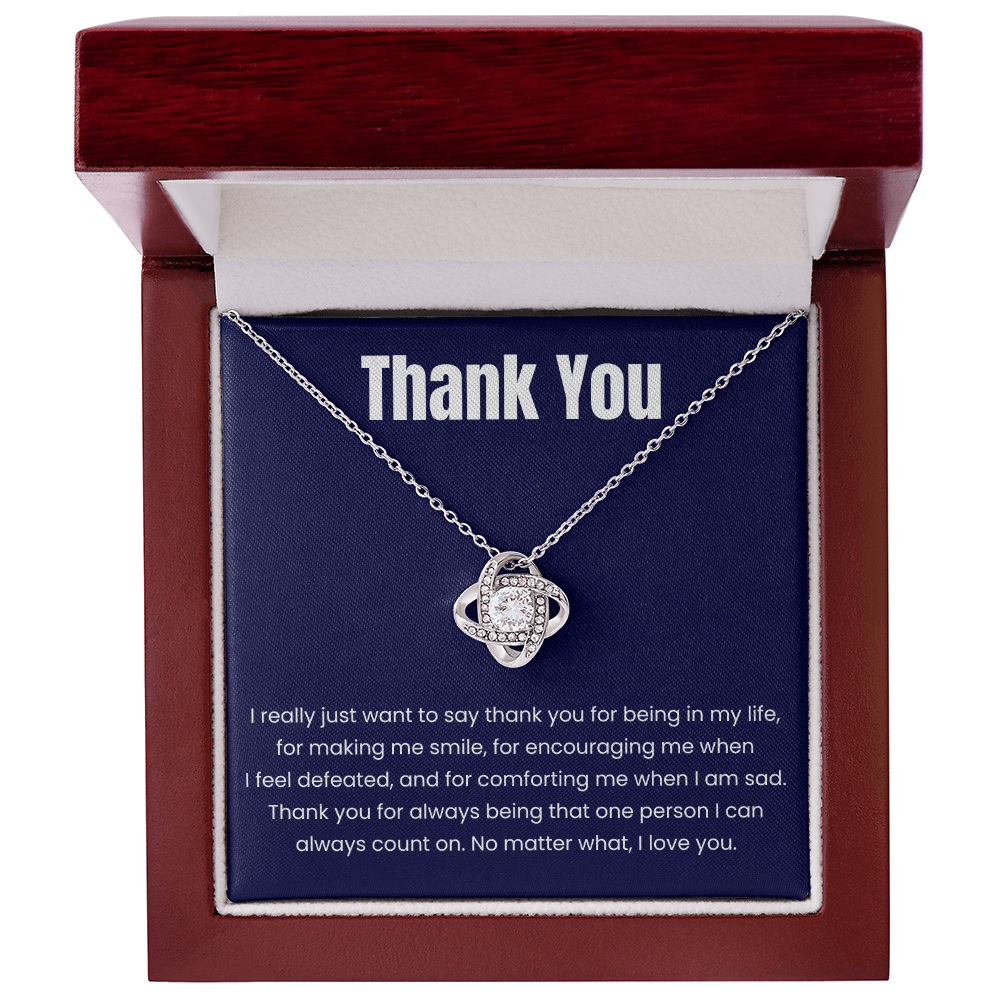 Love Knot Necklace - Thank You
